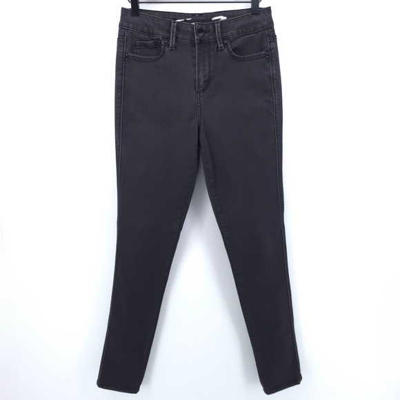 Seven7 Denim - Seven7 Women Jeans High Rise Skinny 4 Black Dark Wash Stretch Denim